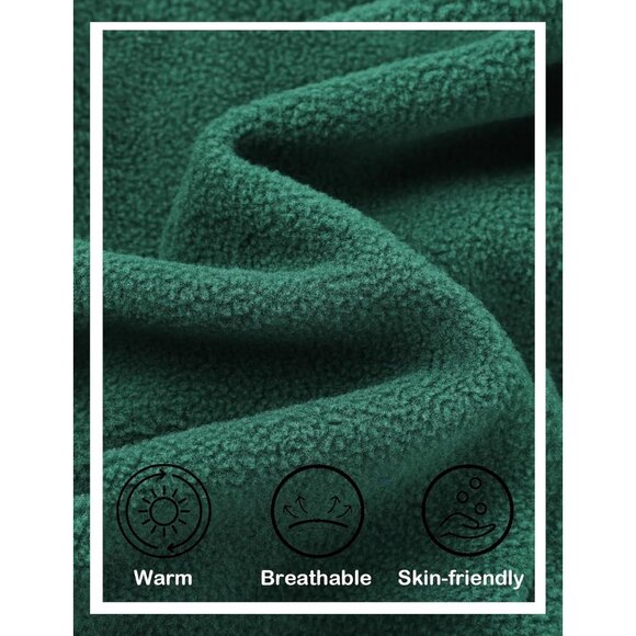 Women's Oversized Fleece Quarter Zip Pullover Casual Long Sleeve Jacket - Picture 6 of 6